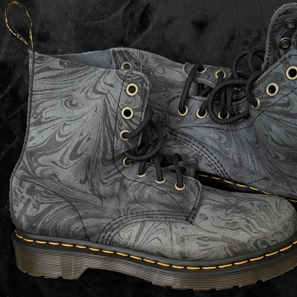 Dr. Martens Black Swirl Combat Boots